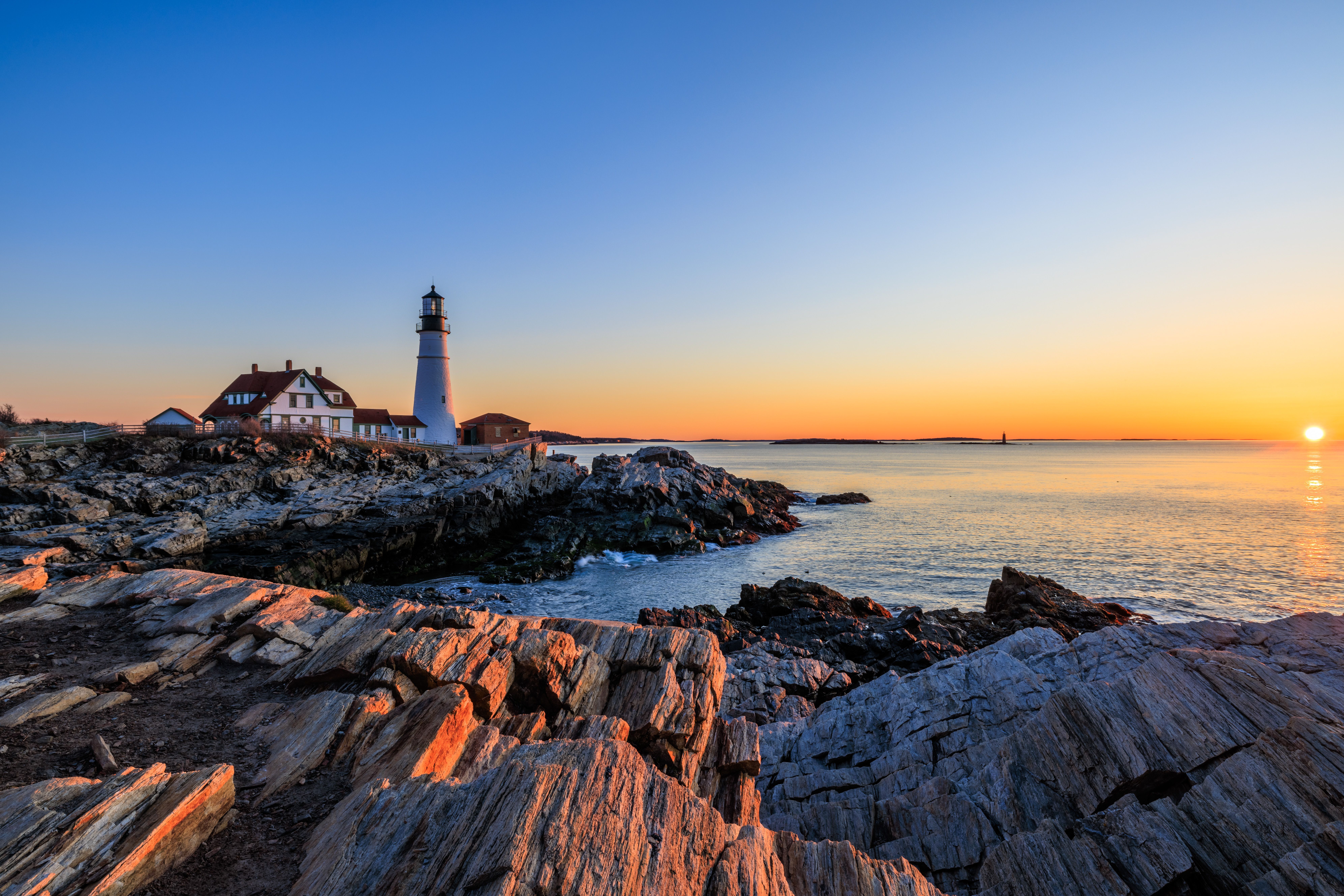 Portlan Head Lighthouse in Cape Elizabeth Maine
